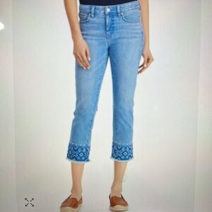 Lauren Ralph Lauren embroidered straight crop jeans